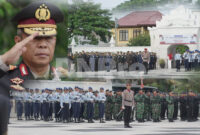  Brigjen Pol. Ari Wahyu Widodo, mengikuti upacara Ziarah Nasional dalam rangka memperingati Hari Pahlawan ke-80 tahun 2025 yang berlangsung di Taman Makam Pahlawan (TMP) Kota Banda Aceh, Senin, 10 November 2025.