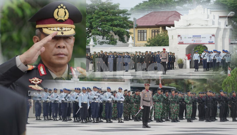  Brigjen Pol. Ari Wahyu Widodo, mengikuti upacara Ziarah Nasional dalam rangka memperingati Hari Pahlawan ke-80 tahun 2025 yang berlangsung di Taman Makam Pahlawan (TMP) Kota Banda Aceh, Senin, 10 November 2025.