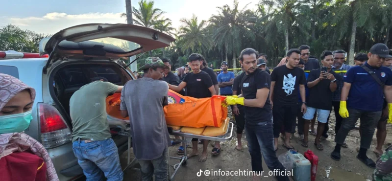 Polres Aceh Timur bergerak cepat mengungkap kasus pembunuhan yang terjadi di Gampong Teumpeun, Kecamatan Peureulak Barat, Kabupaten Aceh Timur, Senin (29/12/2025) sore.