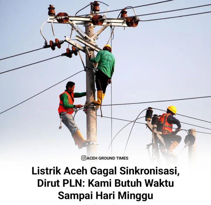 Foto dok .Darmawan mengungkapkan bahwa proses penormalan memerlukan waktu karena terjadi ketidakstabilan saat PLN melakukan sinkronisasi jalur kelistrikan Arun–Bireuen–Banda Aceh