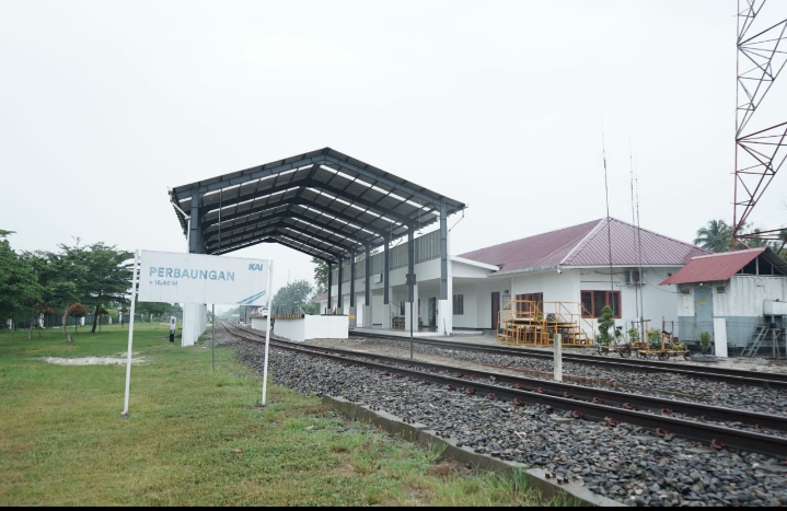 Stasiun Perbaungan nampak Dari timur