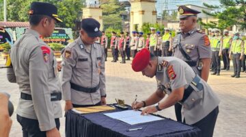 Kabag dan Kasat Jajaran Polres Langsa Resmi Dimutasi, Kapolres Pimpin Sertijab