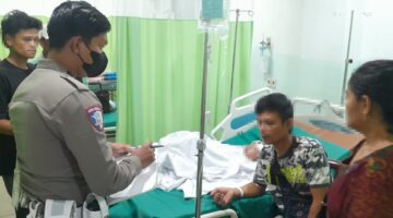 Polres Pematangsiantar Cek TKP Laporan Laka Lantas di Jalan Rakutta Sembiring