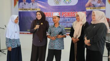Penguatan Dukungan Psikososial Anak, Bunda PAUD Kota Lhokseumawe dan DP3AP2KB Hadir di Sekolah Rakyat