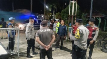 Cegah Kriminalitas dan 3C, Polres Tapteng Gelar Patroli Blue Light di Sejumlah Titik Rawan