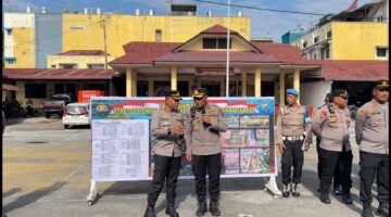 Polres Pematangsiantar Gelar Simulasi Sispam Mako Kesiapsiagaan Personil Hadapi Unras