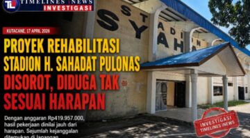 Proyek Rehabilitasi Stadion H. Sahadat Pulonas Agara Disorot, Diduga Tak Sesuai Harapan