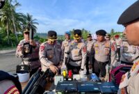 Kapolres Pidie Jaya AKBP Ahmad Faisal Pasaribu memimpin Apel Siaga Kamtibmas di Lapangan Apel Polres Pidie Jaya, Gampong Tuengkluet, Kecamatan Trienggadeng, Jumat (1/5/2026).foto.Ist