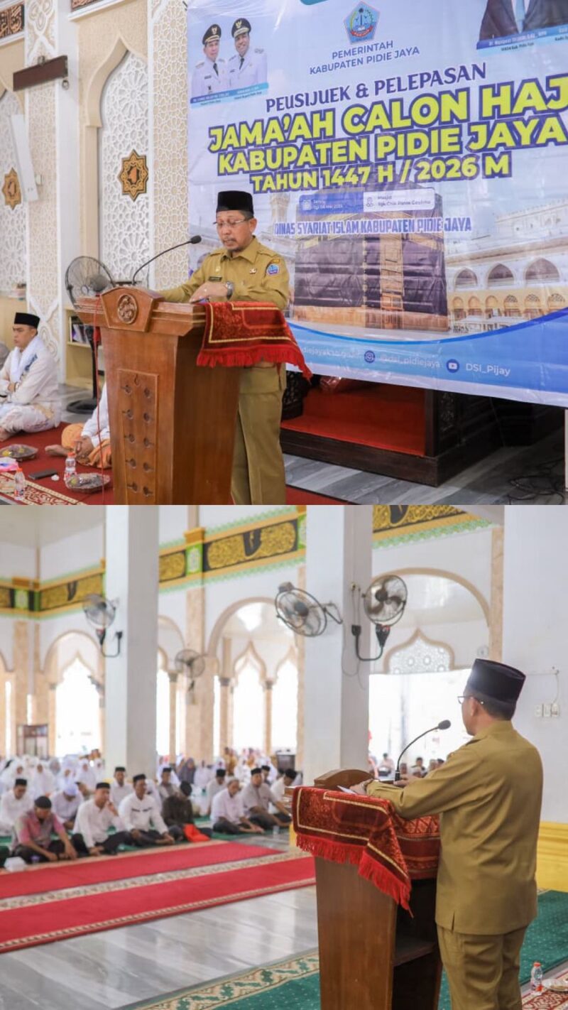 183 Jamaah Haji Pidie Jaya Dipeusijuk, Bupati Serahkan Bingkisan. Senin (4/5) foto IST.
