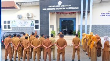 Diskominfo Lhokseumawe Perkuat Disiplin dan Budaya Kerja Melalui Apel Pagi