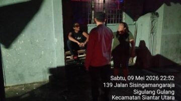 Polsek Siantar Utara Cek TKP Laporan Perkelahian di Depan SMP N. 7