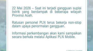 PLN UID Aceh Sampaikan Permohonan Maaf atas Gangguan Listrik Massal