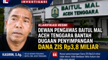 Dewan Pengawas Baitul Mal Aceh Tenggara Bantah Dugaan Penyimpangan Dana ZIS Rp3,8 Miliar
