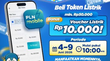 Beli Token Listrik di PLN Mobile, Pelanggan Berkesempatan Dapat Voucher Rp10.000