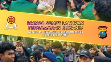 “Pengamanan Humanis Warnai Aksi Penyampaian Aspirasi Mahasiswa di Gedung DPRD Sumut”