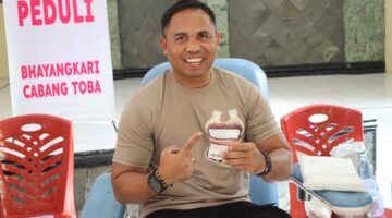 Sambut HUT Bhayangkara ke-80, Polres Toba Gelar Donor Darah dan Pemeriksaan Kesehatan Gratis untuk Masyarakat