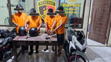 Sindikat Curanmor Antar Wilayah Dibongkar, Empat Pelaku Ditangkap Unit Reskrim Polsek Berastagi