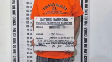 Polres Pematangsianțar Ringkus Residivis Narkotika Miliki 13 Butir Ekstasi