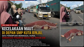 BREAKING NEWS  Kecelakaan Maut di Depan SMP Kuta Binjai, Satu Perempuan Meninggal Dunia, Kendaraan Penabrak Diduga Melarikan Diri