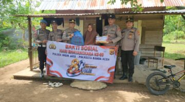 Sambut HUT Bhayangkara ke-80, Polsek Ingin Jaya Salurkan Bantuan Sosial Door to Door kepada Warga Kurang Mampu