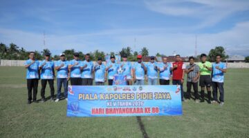 KAPOLRES CUP V RESMI BERGULIR, SEMANGAT BHAYANGKARA SATUKAN GENERASI MUDA PIDIE JAYA MELALUI SEPAK BOLA