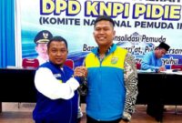 Sekretaris Karateker DPD KNPI Pidie Jaya, Nursaady Ibrahim bersama Ketua Terpilih DPD KNPI Pidie Jaya Marhaban (Dek Boy Garuda)