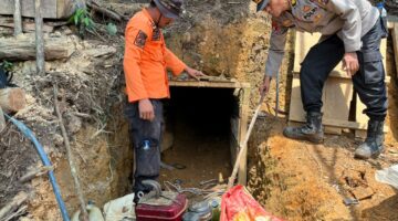Tim Gabungan Tertibkan PETI di Pegagan Hilir, 47 Camp Hingga Mesin Dimusnahkan