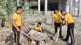 Sambut HUt ke 81 Kemerdekaan RI, Polda Aceh dan Polres jajaran Serentak Gelar Baksos Bersihkan Rumah Ibadah