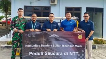 Komunitas Bandara Sultan Iskandar Muda Salurkan Bantuan untuk Korban Gempa NTT