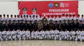 menghadiri kegiatan pengukuhan Pasukan Pengibar Duplikat Bendera Pusaka (Paskibraka) Merah Putih Kabupaten Pidie Jaya, Minggu (16/8/2026