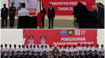 Bupati Pidie Jaya Bersama Forkopimda Kukuhkan Paskibraka HUT ke-81 RI, Tegaskan Amanah Menjaga Kehormatan Merah Putih
