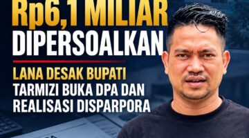 Anggaran Rp6,1 Miliar Dipersoalkan, LANA Desak Bupati Tarmizi Buka DPA dan Realisasi Belanja Disparpora