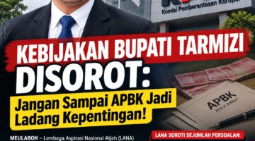 LANA Desak KPK Masuk Aceh Barat, Kebijakan Bupati Tarmizi Disorot: Jangan Sampai APBK Jadi Ladang Kepentingan!
