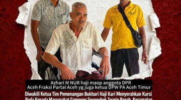 “Tak Sekadar Janji, Azhari M. Nur Haji Maop Tunjukkan Kepedulian Nyata, Bantu Kursi Roda untuk Warga Idi Tunong”